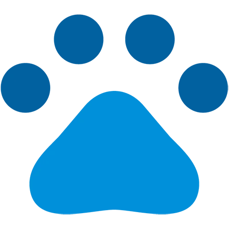 Blue pawprint